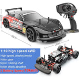 1:10 Double Shock Absorber 70km/h High Speed Drift Remote Control Car 2.4G 4WD RC Off-road Vehicle Kids Birthday Christmas Gift