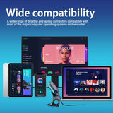 USB Wired Noise Reduction Gaming PC Microphone for Streaming Podcasts Desktop Computer Condenser Mic 2024 Gift
