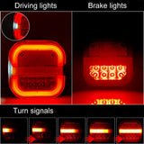 24V 12V Car Taillights License Plate Lamp Tail Brake Lights for Truck UTV ATV Van 4x4 28 LED Illumination Turn Signal Indicator