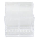 Makeup Brush Storage Box Clear Plastic Compartment Design Multifunctional Cosmetic Brush Holder