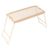 Outdoor Foldable Iron Grid Barbecue Table - Multifunctional Portable for Picnic, BBQ, Travel