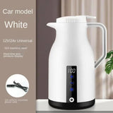 12V/24V Car Smart Mug with Temperature Control Stainless Electric Water Cup Kettle Coffee Milk Heated Vehicle Supplies