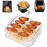 for Cosori 5.5L Fryer, 2 Tier Air Grill/Shelf/Dehydrator Rack Square ,Air Fryer Accessories