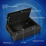 Portable Biometric Boxes Personal Gun with Finger Print Password Key Unlock Safe for Guns Valuables