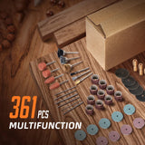 361PCS/lot Style Accessories Abrasive Tools Rotary Tool Accessory for Wood Metal Engraving Parts Dremel Bit Set