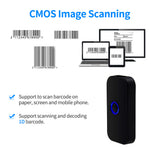 Handheld 3-in-1 Barcode Scanner 1D/2D/QR Bar Code Reader Support Bluetooth /2.4G Wireless /USB Wired Connection for Supermarket