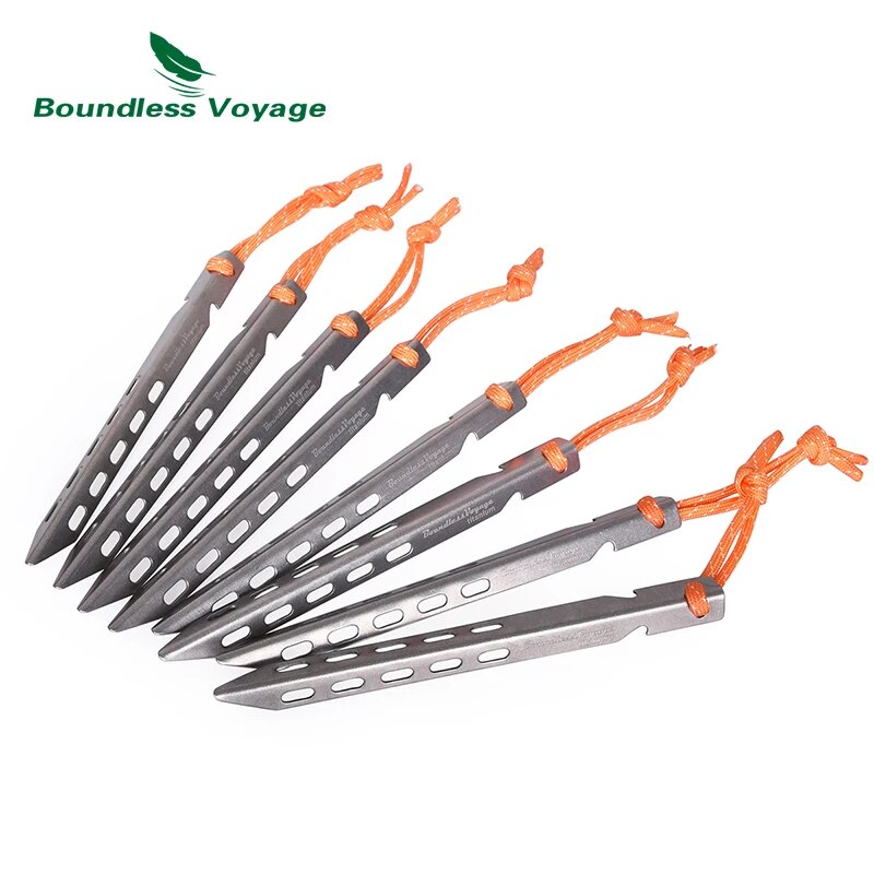Boundelss Voyage Titanium Pegs Ultralight Stakes Pins Outdoor Accessories Heavy Duty Tent Nails