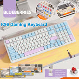 K96 nical Dual Mode Bluetooth-compatible5.0/2.4G Wireless 100Keys Red Switch Hotswap Gaming Keyboard For PC Laptop