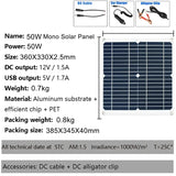 12V to 110/220V Panel System 18V 50W Solar Panel+50A Controller+6000W Modified Sine Wave Inverter Power Generation Kit