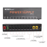 11-Channel Guitar Independent Short Circuit Protection Board Power Supply for 9V/12V/18V Effect Pedal