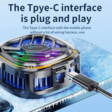 Magnetic Semiconductor Mobile Phone with Digital Display Coog Fan for IPhone Samsung Xiaomi PUBG Game Flat Radiator