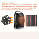 1pc, Small Heater With Heating And Fan Modes, Electric Desktop Heater, Portable Fast Heating Thermostat, Electric Heater, For Home Office School Thanksgiving Halloween Christmas Wedding Birthday Gift Fall Winter Essential