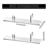 2Pcs Display Stand Acrylic Case Desktop Display, Single Knife Holder for Home Decor (Clear Base)
