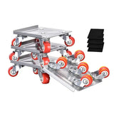 Heavy Mover 5-Wheel Furniture Dollies Locking Wheels Load Lifter Moving Tool Set with Anti-Skid Pad Home