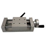 50mm 100mm 150mm Aluminum Alloy Manual Sliding Table Cross Roller Rail Stage 80*80mm ear Guide Platform