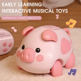 Intelligent Piglet Baby Learns To Crawl Play Music Touch Remote Control Robot Pig Toy for Boys and Girls