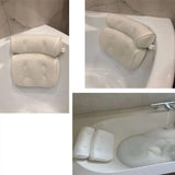 SPA Cushion Bath with Suction Cups Neck and Back Support 3D Mesh Bathtub Spa Pillow for Home Hot Tub Bathroom Accersories