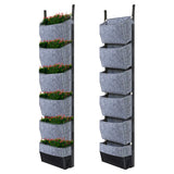 with 6 Pockets Vertical Gardening Flower Pots Planter Hanging Wall Garden Planting Bags
