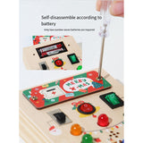 Busy Sensory Toys Wooden With LED Light Switch Control Board Travel Activities Children Games, Fine Workmanship Durable