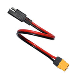 30cm to XT60 Connector 14AWG Cable with SAE Reverse Adapter for Portable Power Station & Solar Generator