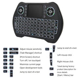 MT10 Keyboard Air Mouse Lithium battery Handheld 3 colors Backlit 2.4G Wireless Touchpad For Media player Android TV BOX Accessories