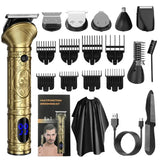 NEW 697 6 in 1 Grooming Kit Hair Clipper Nose Shaver Body Trimmer Professional Rechargeable Metal Vintage