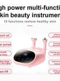 3 in 1 Ultrasonic High frequency Vibration Facial Eyes Massager Deep Cleansing Nutrition Introduction oxygen Injection Spray Gun