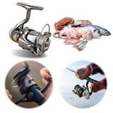 Ultra Light Metal Spool Wheel 5.2/1 Gear Ratio All Purpose Fishing Spinning Reel for Perch Bass and Pike