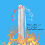 X-Shaped Aluminum Fin Radiator 650mm Air Conditioner Curtain hine Tube Dry-Fired Baseboard Heater Heating Element