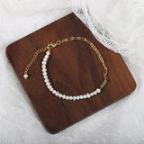 Natural Freshwater Pearl Stitching Bracelet Personality And Fashion