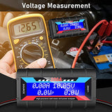 2 Piece 200A Power Analyzer Watt Meter With LCD Backlight Battery Consumption Performance Monitor Black For RC, Battery, Solar