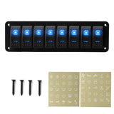 2 3 4 5 6 8 Gang 12V 24V Universal Rocker Switch Panel Waterproof RV Yacht Marine Boat Car Light ON/OFF