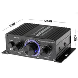Mini Amplifier AK170 12V Dual Channel 20W+20W HIFI Digital Stereo Audio Power Amplifiers Home Car Radio Microphone