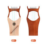 Walter.t 10-String Wooden Lyre Harp Professional Musical Instruments of Rope Miniature Harp Kit Lyre Nylon Strings Piano