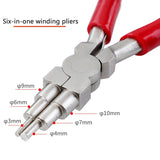 3 Pieces Of DIY Steel Six-Segment Hand Winding Modeling Mini Jewelry Flat Nose Pliers