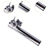 Fishing Rod Holder for Boat Rail Mounted Rotating Yacht Clamp on Stainless Steel