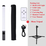 20W Handheld RGB Stick LED Light Wand 3000K-6000K Dimmable Remote Control for Party Live Streaming Video Shooting