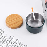 Cigarettes Indoor Or Outdoor Ashtray With 1 Stainless Steel Liner Ash Tray For Patio, Office And Home