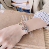 Sterling Silver Creative Heavy Industry Crown Multi-Style Bracelet