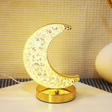 USB powered LED moonlight touch switch crystal design desk lamp, home decoration night light