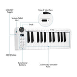 M-VAVE S-25mini Rechargeable 25-Key Control USB Keyboard MIDI Controller 25 Velocity Sensitive Keys 1 Knob