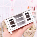 1/12 Scale Dollhouse Miniatures TV Cabinet Stand Table Wooden Furniture Dolls House Decor