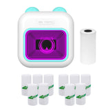 M10 Mini Pocket Thermal Instant Photo Printer 7-Color LED Light Label Maker hine BT Wireless Connect Compatible Android iOS