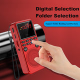 Portable Radio Bluetooth Speaker Music Player Support Bluetooth Call Recording TF Card With HD Digital Display