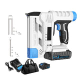 21V Electric Nailer Rechargeable Nail Shooter Furniture Staple Gun DIY Woodworking Household Decoration Tool