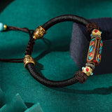 Dragon Knot Hand-woven Bracelet Bohemian Women's Vintage Brass