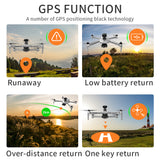 KF102 GPS Drone 4k Profesional 8K HD Camera 2-Axis Gimbal Anti-Shake Photography Brushless Foldable Quadcopter RC Distance 1200M