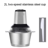 2 Speeds 500W Stainless steel 2L/3L Capacity Electric Chopper Meat Grinder Mincer Food Processor Slicer
