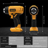 Electric with 4 Nozzles Heat Shrink Wrapping Cordless Handheld Hot Air Gun for /Milwaukee Battery (No Battery)