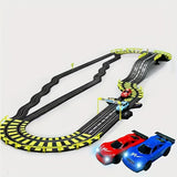 Electric Car Racing Children's Toy Racing Track Set Includes 2 Hand Controllers And 2 Cars Suitable